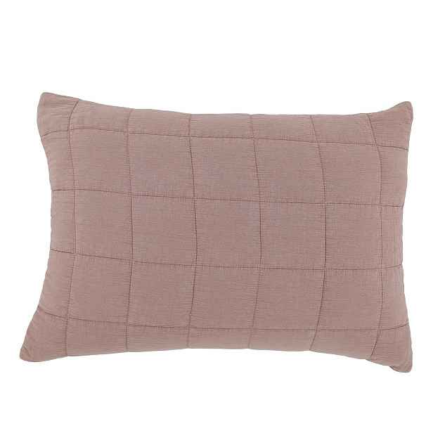 Růžový povlak na polštář s opraným vzhledem Aix Vintage Quilt - 60*40 cm Chic Antique