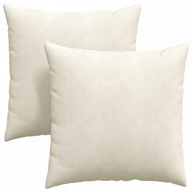vidaXL Pohovkové polštáře 2 pcs Krémová 60 x 60 cm Žebrovaná látka
