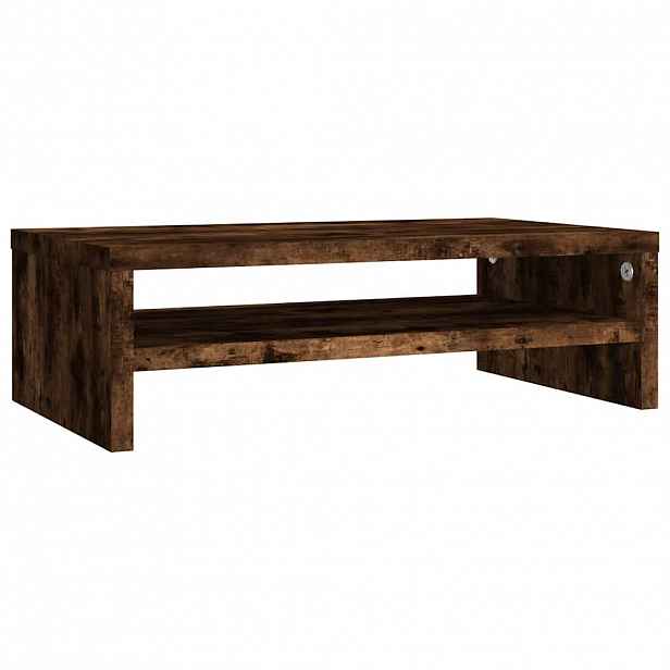 vidaXL Stojan na monitor kouřový dub 42 x 24 x 13 cm kompozitní dřevo