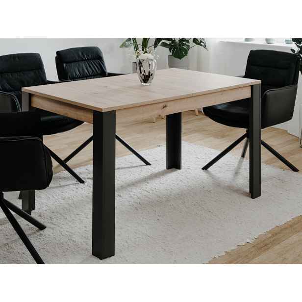 Jídelní stůl s rozkládací funkcí Talida 100x80 cm, dub artisan/černý