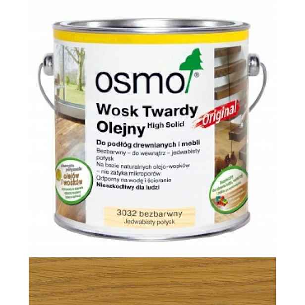 Osmo 3032 Tvrdý vosk olejový originál 10L Lesk