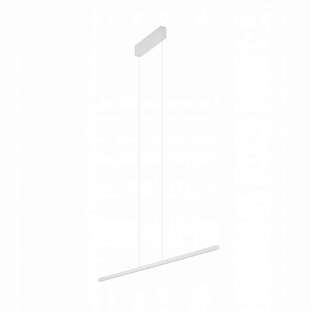 Bílá závěsná lampa Bar Led s teplým leskem nad stolem Nowodvorski