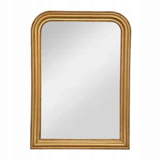 Zrcadlo Závěsné, Zlatá elegantní konstrukce 74 x 104 cm