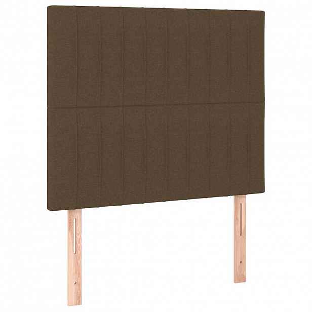vidaXL Čelo postele tmavě hnědé 80x5x118/128 cm látkové