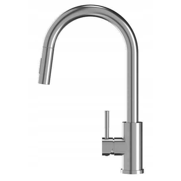 Kuchyňská Baterie Inox Chrom Vytahovací Sprcha Kohoutek Ocelový Snake Slim