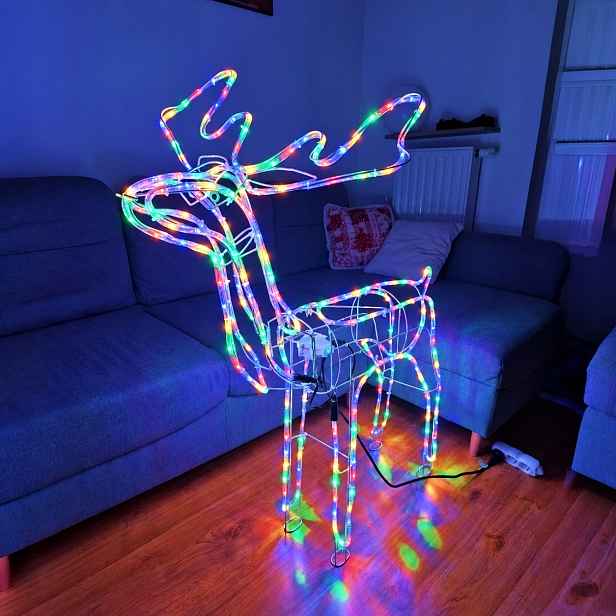 Sob Led vánoční svítící figurka pro venkovní použití XXL velká 120 barevná