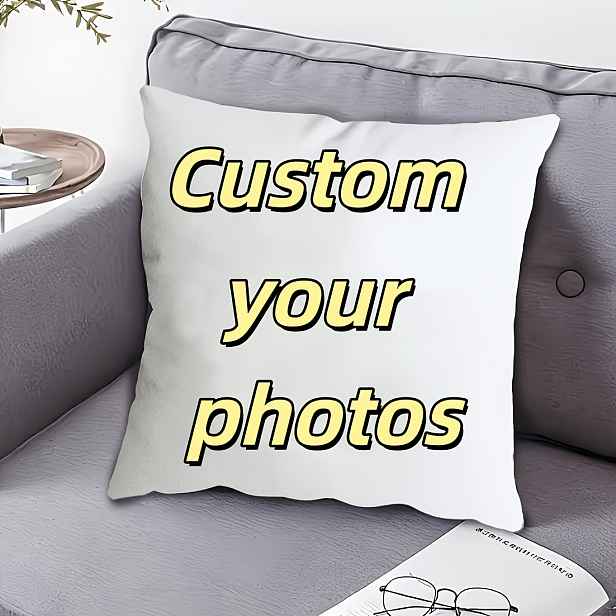 TEMU 1 ks Přizpůsobitelný Personalizovaný Potah na Polštář s Fotografií, Volný Potah na Polštář s Fotografií, Vhodný pro Domácí