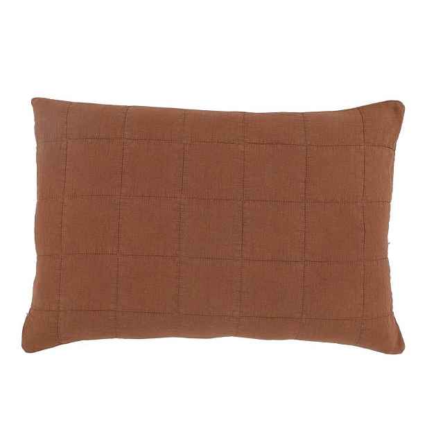 Terakotový povlak na polštář s opraným vzhledem Aix Vintage Quilt - 60*40 cm Chic Antique