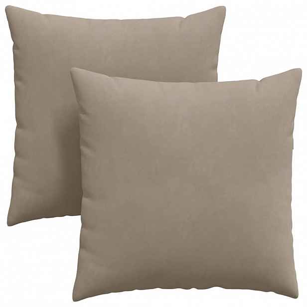 vidaXL Pohovkové polštáře 2 ks textil Taupe 60 x 60 cm