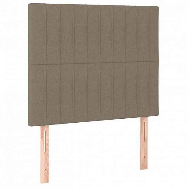 vidaXL Čelo postele béžové 80x5x118/128 cm látkové