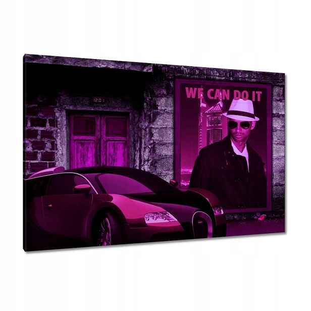 Obrazy 120x80 Fialové Bugatti