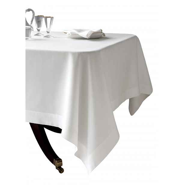 Bílý ubrus 140x220 odolný vůči skvrnám, vánoční Elegantní, Stylový Pl