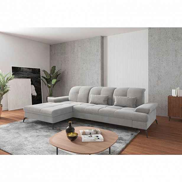 Sit & More ROHOVÁ SEDAČKA, textil, barvy stříbra