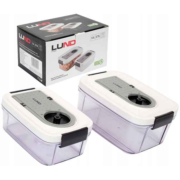Lund 67890 Vakuové Nádoby 0,75 L, 1,5 L