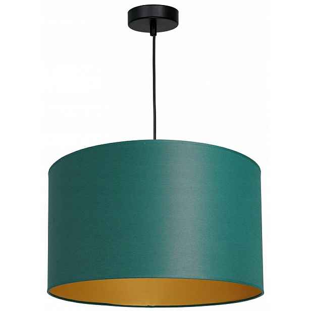 Moderní závěsná stropní lampa Arden Zeleno-zlatá Abažur 1xE27 40 cm