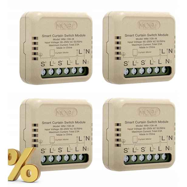 Modul Moes WiFi Alexa Smart Roller Shutter Switch s procentuální regulací