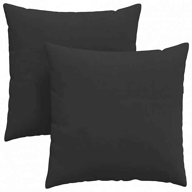 vidaXL Pohovkové polštáře 2 ks textil Černá 60 x 60 cm