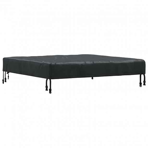vidaXL Pokrytí stolu 112 x 112 x 15 cm Čtvercový Voděodolný Černá