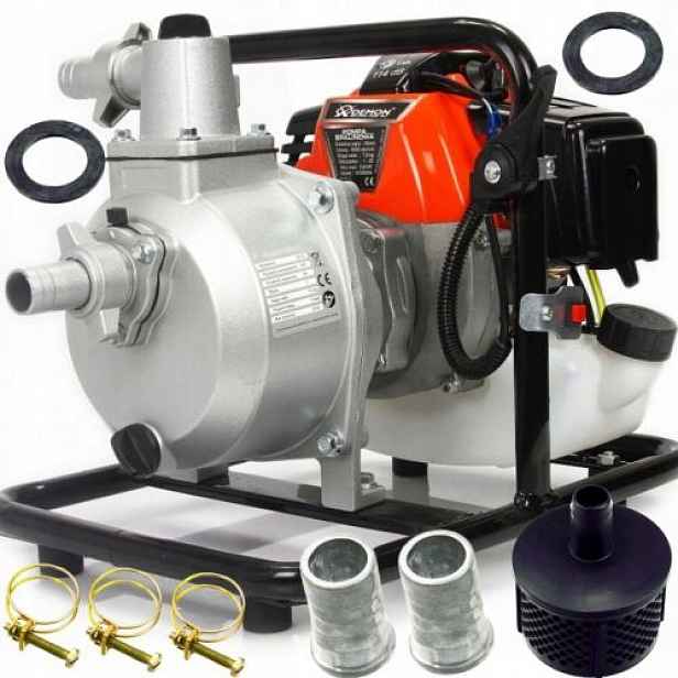 Benzínové Vodní Čerpadlo 1" 2,0 Hp Motopumpa Na Špinavou I Čistou Vodu 300 L/min