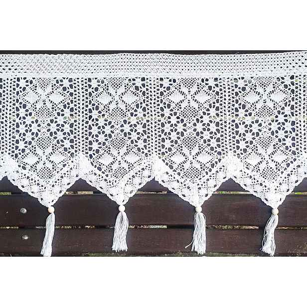 Dekorační záclona Jagna bílá 30x1000 cm