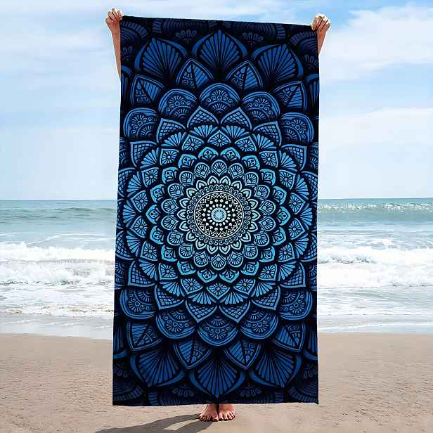 TEMU Plážová osuška s , extra velká plážová podložka z mikrovlákna, superabsorpční osuška do koupele, vhodná na cestování, k bazénu, pro potápění,