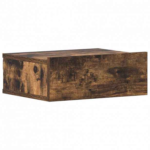 vidaXL Plovoucí noční stolek kouřový dub 40x30x15 cm kompozitní dřevo