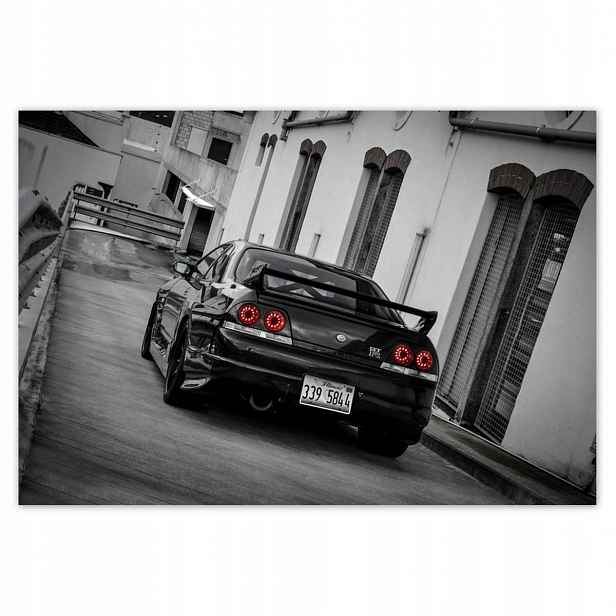 Fototapety 152x104 Černá Nissan Gtr