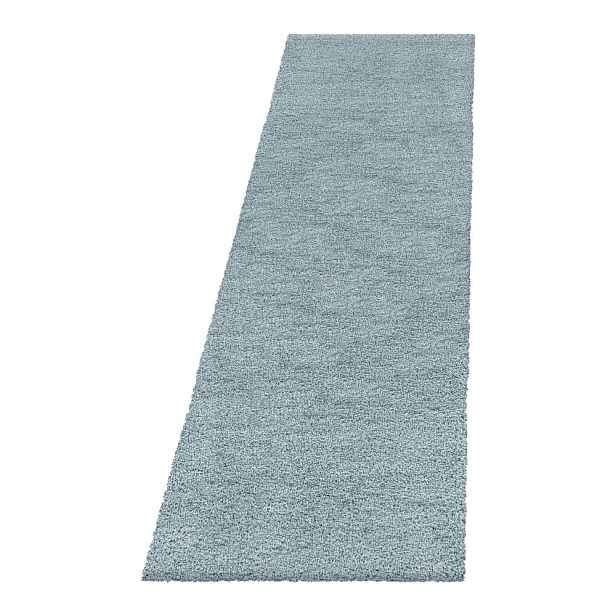 Modrý běhoun 80x250 cm Fluffy – Ayyildiz Carpets