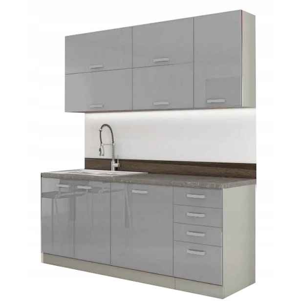 Samolepicí dýha na nábytek Šedá Světlý lesk 122x400 cm Pro nábytek Dveře