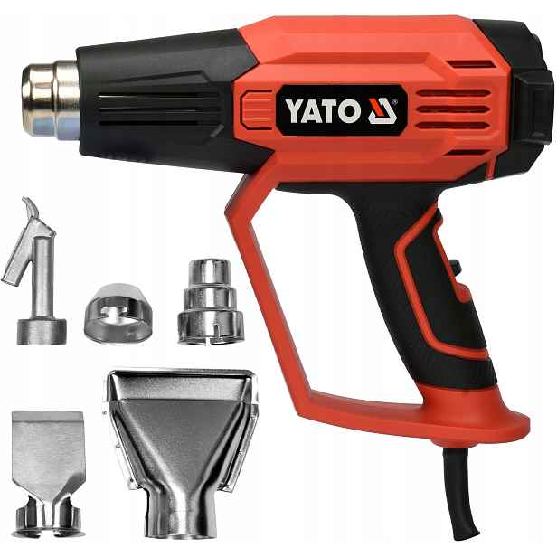 Yato horkovzdušná pistole 1600W 50-650C 2 rychlostní stupně LCD paměť YT-82296