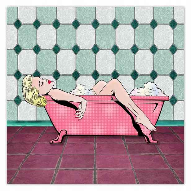 Plakáty 140x140 Marylin Monroe ve vaně