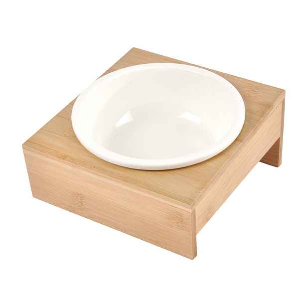 Bambusová miska s podstavcem pro psa ø 16 cm – Love Story