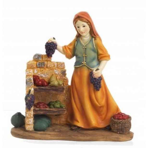 Figurka do Betléma „Žena prodávající hroznové víno“ pro figurky o výšce 15 cm
