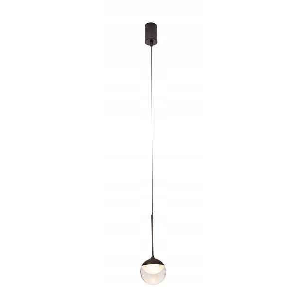 Maxlight Zoom P0416 závěsná Led lampa 6W černá, koule IP44