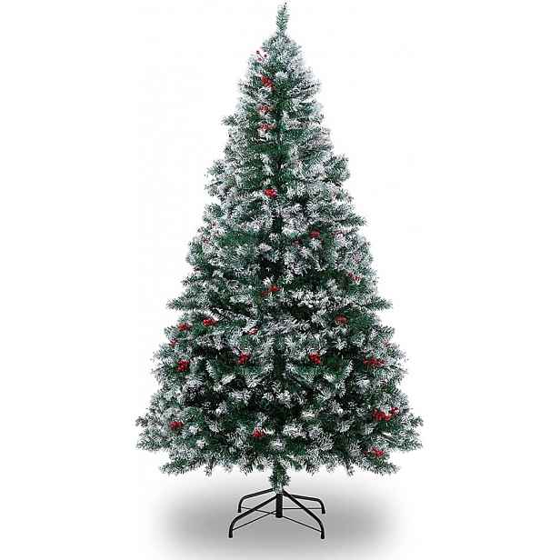 PureLiving prémiový umělý vánoční stromek 180 cm, stojan na lampičku, šišky