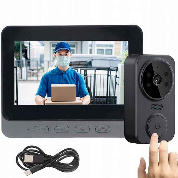 Videodomofon Na Dveře Kamerou Domofon Videodomofon Bezdrátový Zvonek