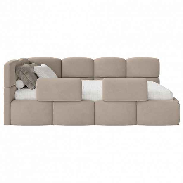 Selsey DĚTSKÁ POSTEL Cloudy béžová 120 cm, velur
