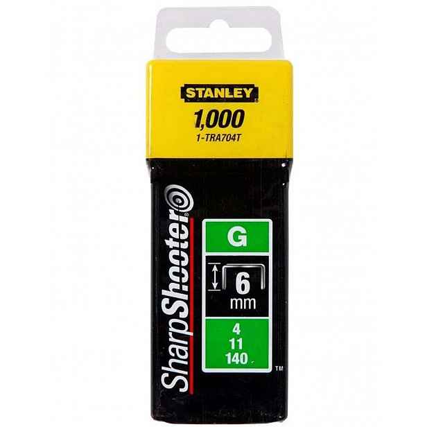 Stanley - Spony typu G, 6 mm, 1000 ks 1-TRA704T