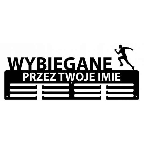 Věšák držák na medaile háček Jméno libovolný nápis logo vyběhnuté