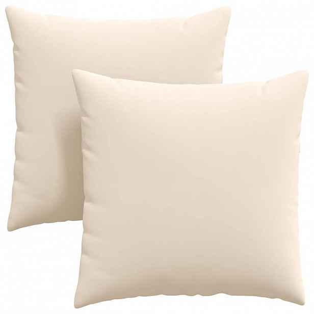 vidaXL Pohovkové polštáře 2 ks textil Béžová 60 x 60 cm