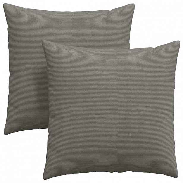 vidaXL Pohovkové polštáře 2 pcs Světle šedá 60 x 60 cm Žebrovaná látka
