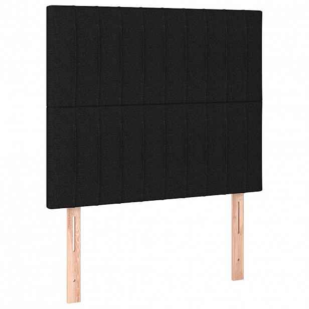 vidaXL Čelo postele černé 90x5x118/128 cm látkové
