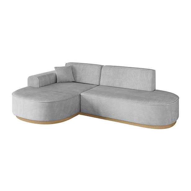 ALTDECOR ROHOVÁ SEDAČKA s otomanem, levá MARI-L1-v2 243x171x83 Šedá Manšestr