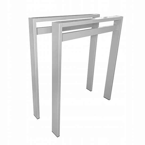 Kovové nohy U pro stůl Loft Industrial šedé 50x72 cm Profil 6x2 cm 2 ks