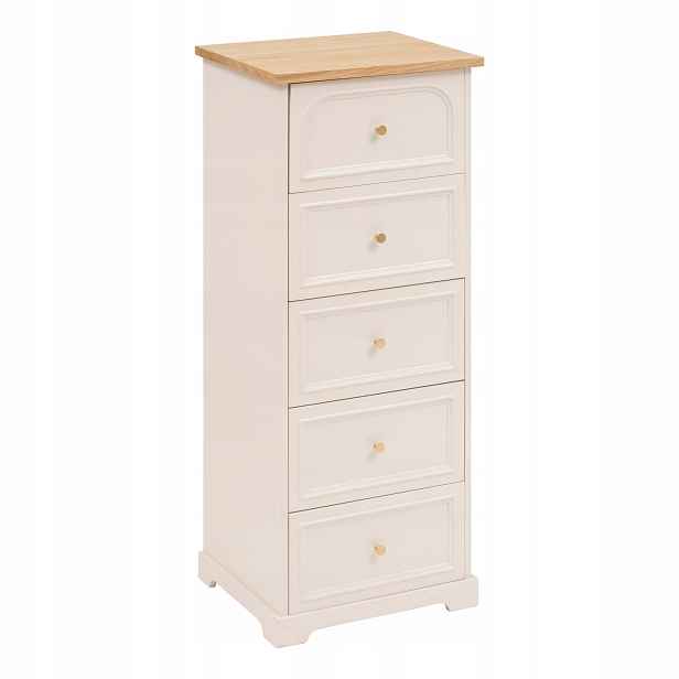 Komoda S 5 Zásuvkami Mdf 45 X 39 X 113 CM Béžová