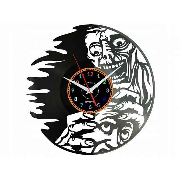Zombie Dárek Originální dekorace do domu Hodiny z vinylové desky
