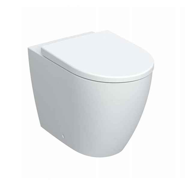 Geberit iCon - Stojící WC se sedátkem SoftClose, vodorovný odpad, Rimfree, bílá 502.383.JT.1