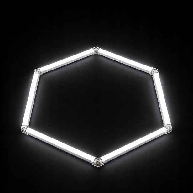 Jednotlivý Led panel HEX1 černý 42W 6500K 92x79 Cm garážový servis
