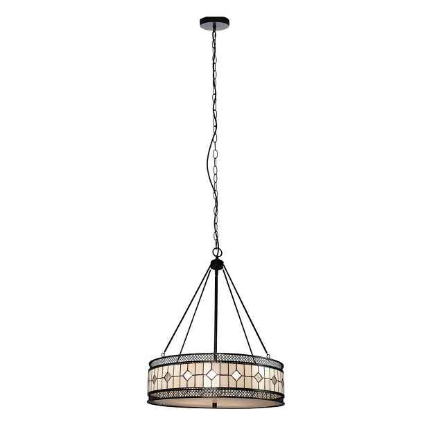 Kovové závěsné svítidlo se skleněným stínidlem ø 60 cm Waldorf – Premier Housewares