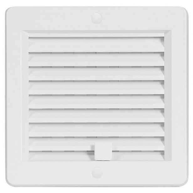 Mřížka větrací uzavíratelná HACO VM U 150×150 mm bílá